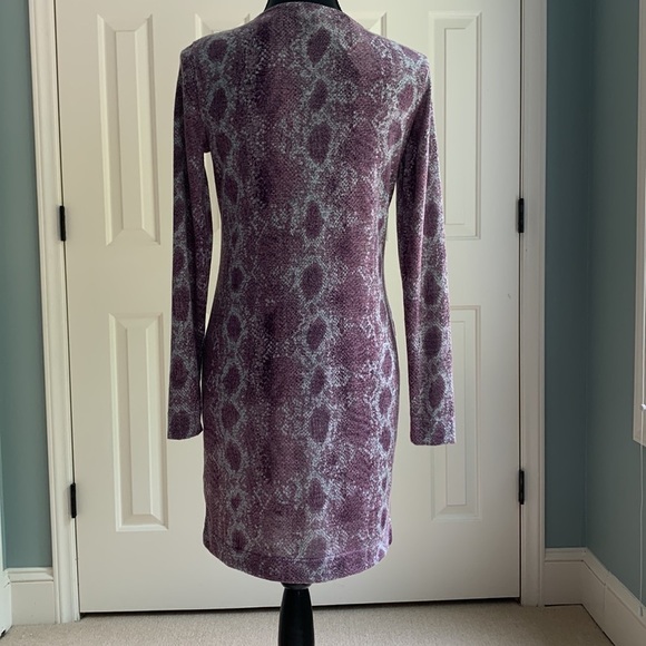 NWT Michael Kors Rose Dust Python Snake Print Zip Dress - Picture 4 of 8